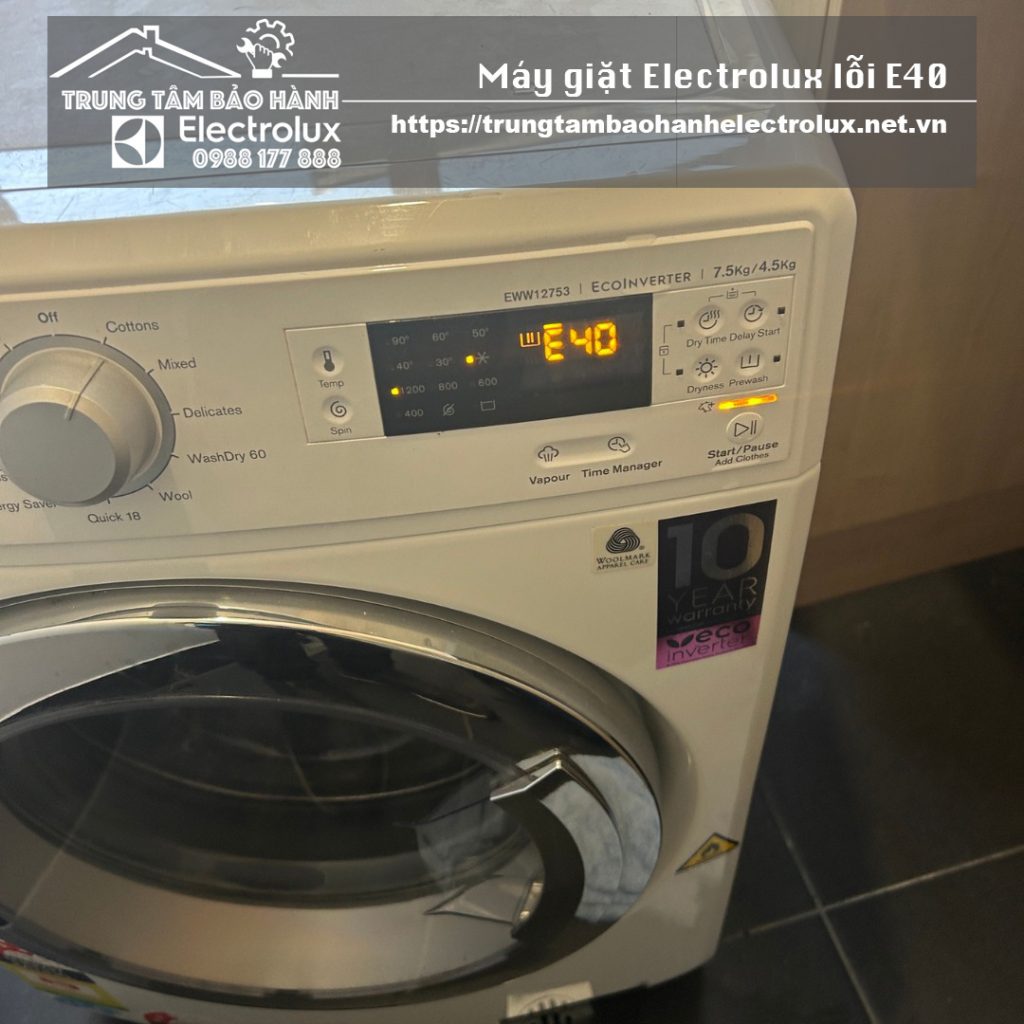 Máy giặt Electrolux lỗi E40