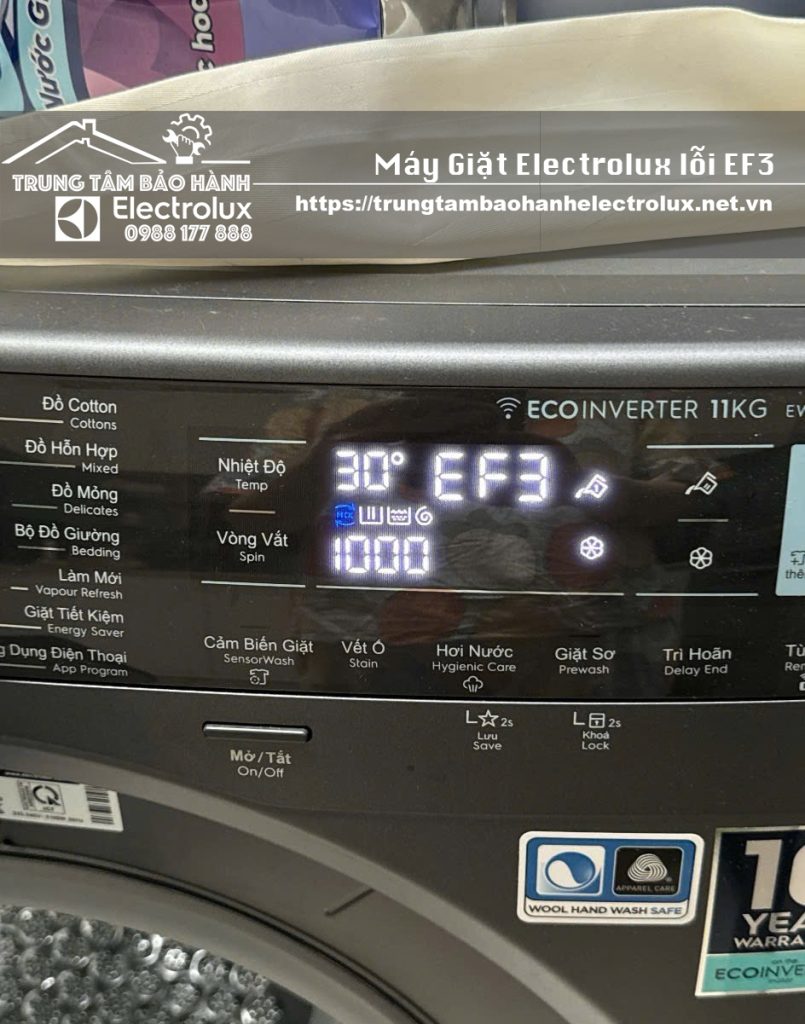 Lỗi EF3 máy giặt Electrolux