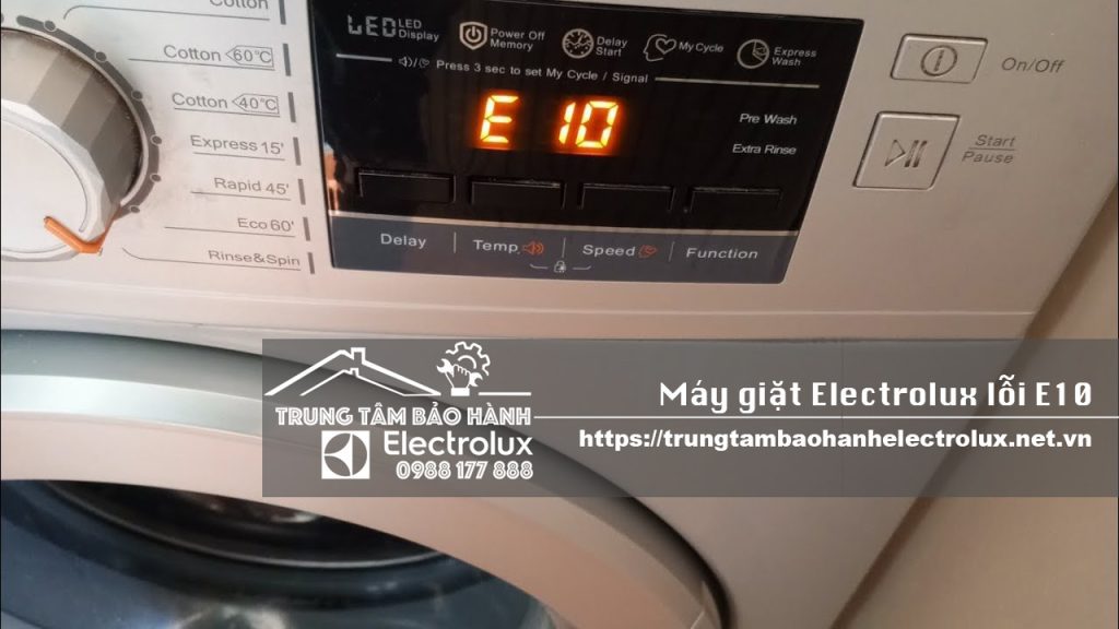 Sửa máy giặt Electrolux lỗi E10