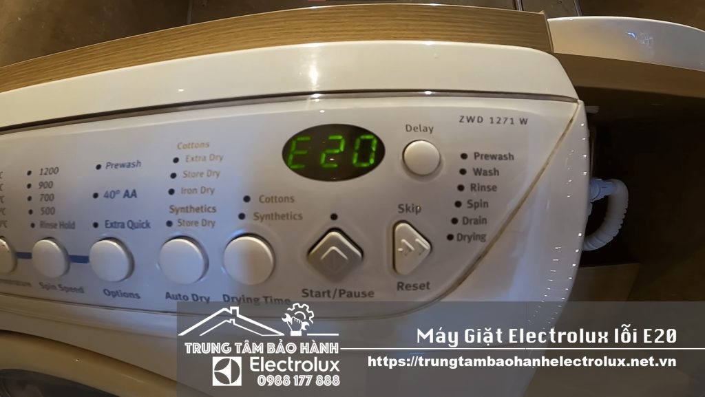 Sửa máy giặt Electrolux lỗi E20