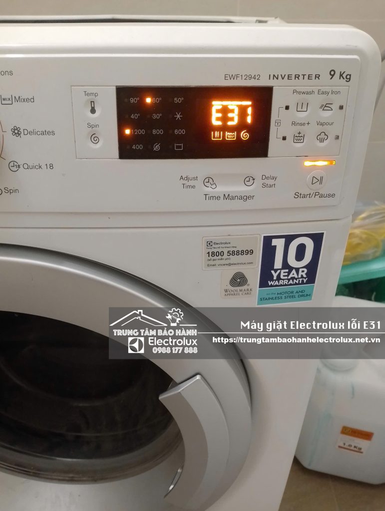 Sửa máy giặt Electrolux lỗi E31