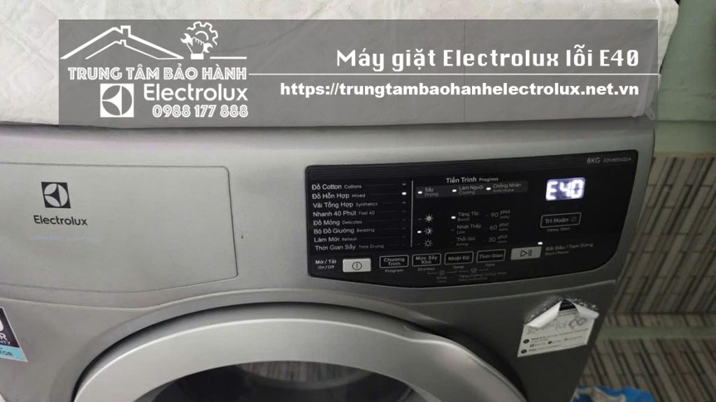 Sửa máy giặt Electrolux lỗi E40